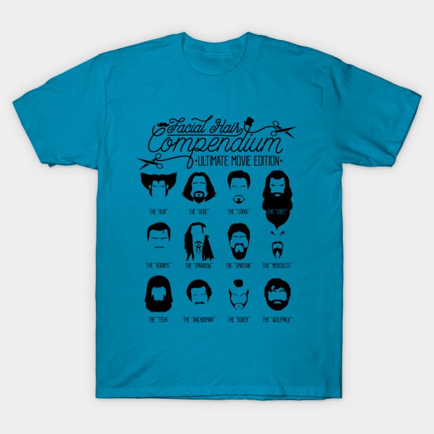 Movie Facial Hair Compendium T-Shirt by RetroReview